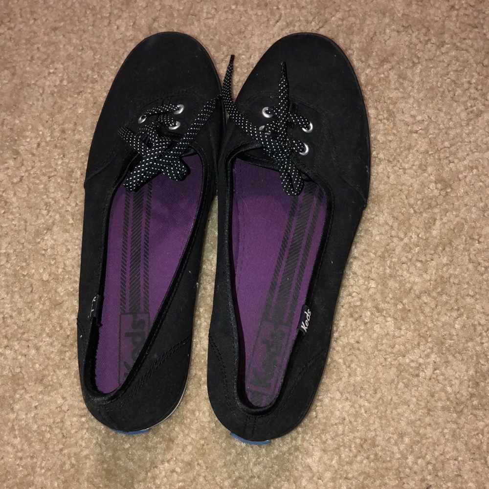 black slip on keds